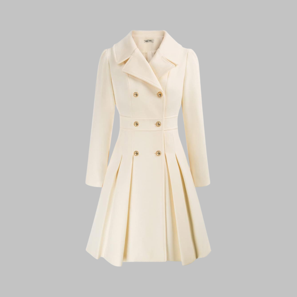 Dami - Elegant Double-Breasted Long-Sleeve Coat