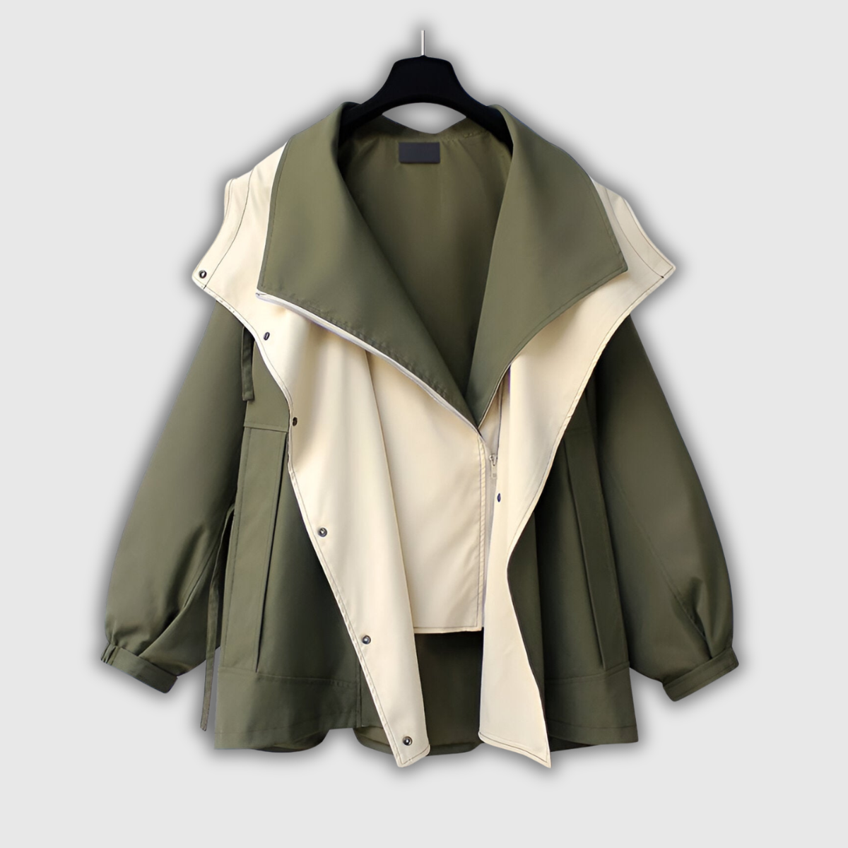 Lindsey | Two-Tone Windbreaker with Stand Collar
