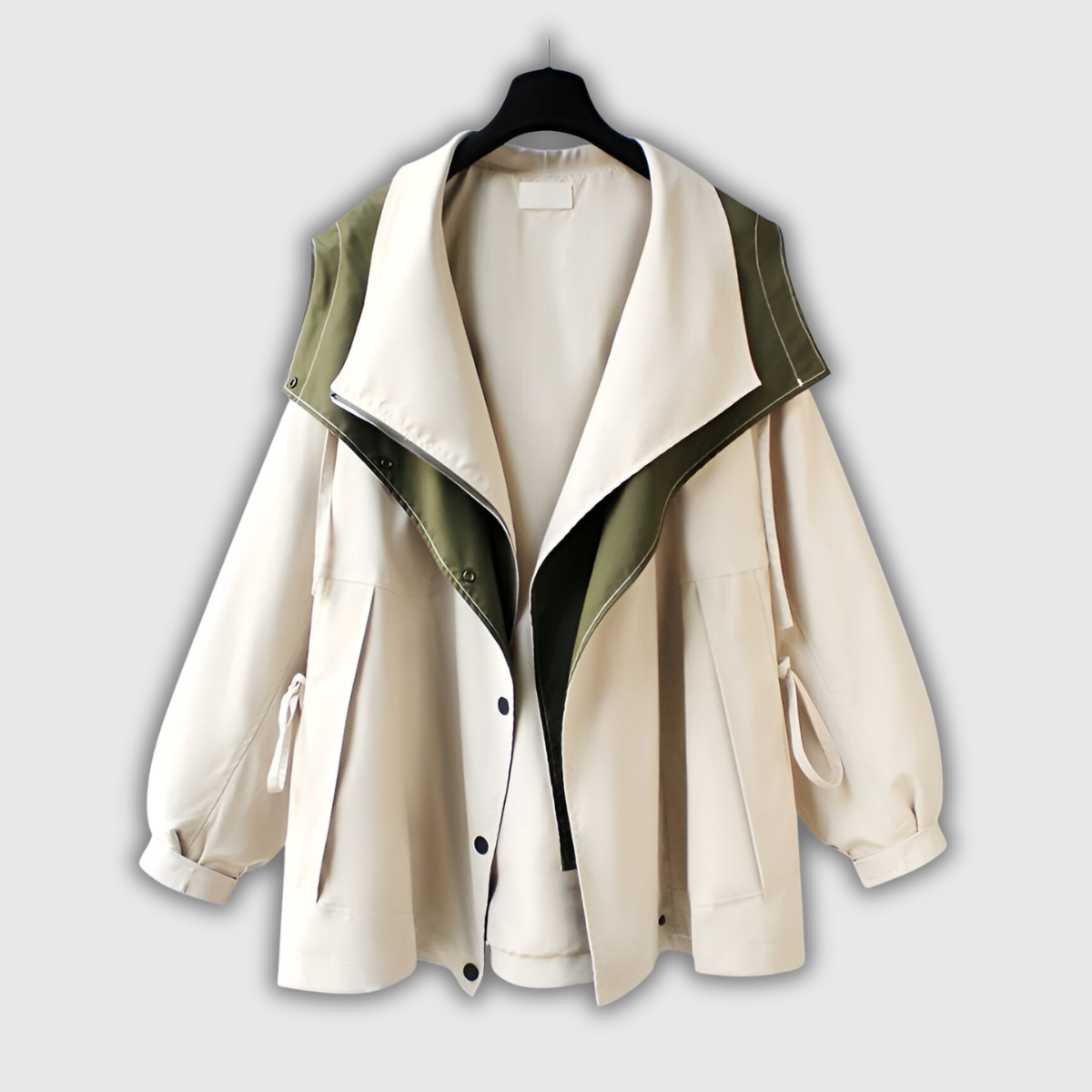 Lindsey | Two-Tone Windbreaker with Stand Collar
