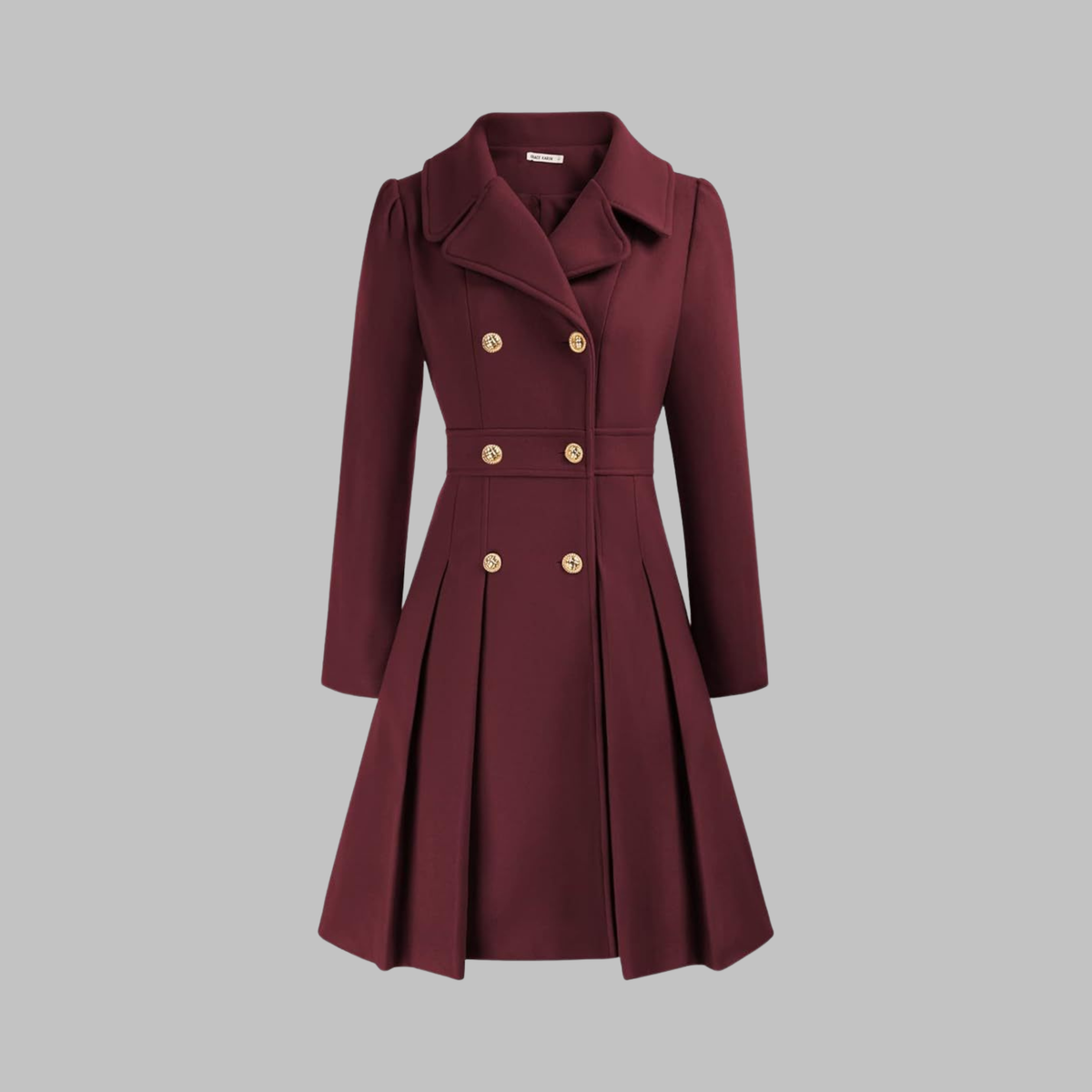 Dami - Elegant Double-Breasted Long-Sleeve Coat