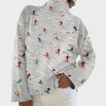 Cheryl | Artistic Knit Turtleneck Top