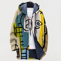 Pearl | Abstract-Print Hooded Cardigan