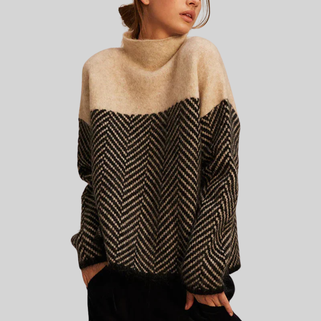 Friederike | Patterned Cable-Knit Sweater