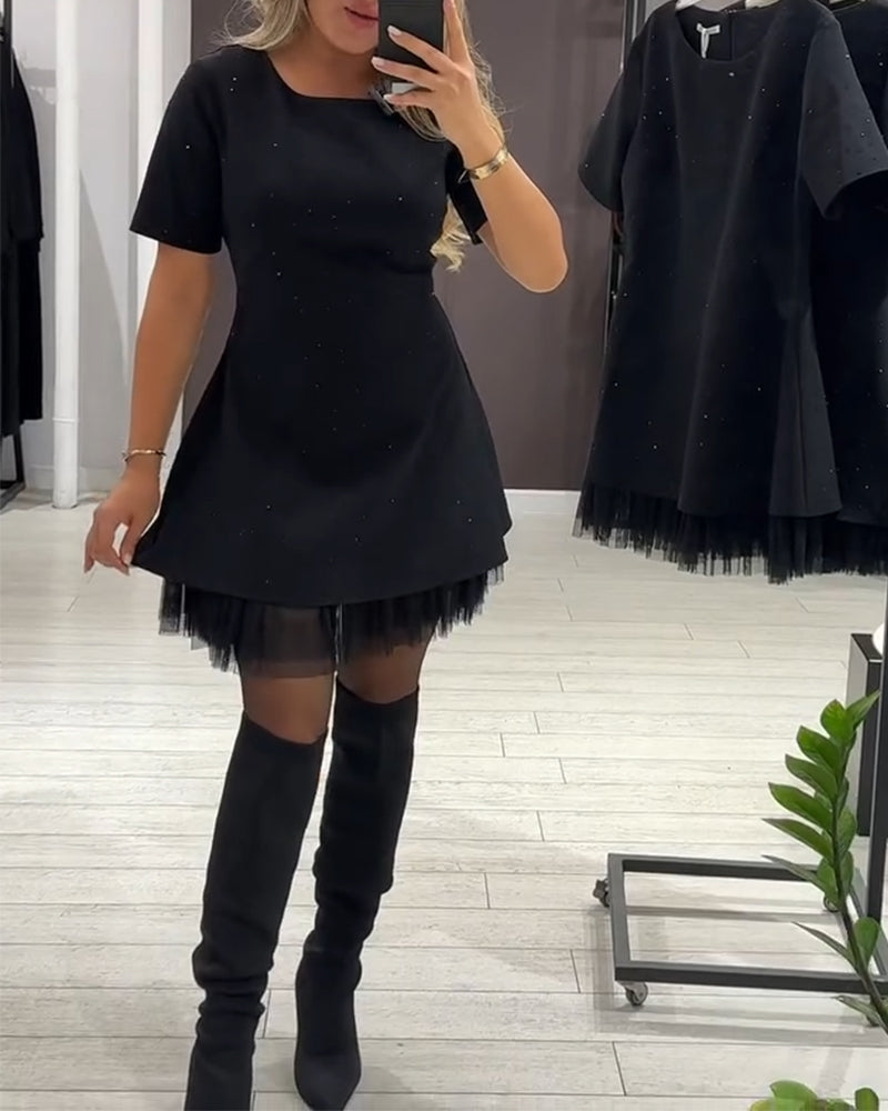 Cassie - A-Line Patchwork Dress