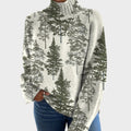 Nadine | Artistic Print Turtleneck Sweater