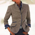 Stephanie | Stand-Collar Knit Cardigan
