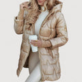 Caroline | Hooded Quilted Long Coat