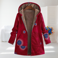 Kennedy | Red Patterned Fleece Coat