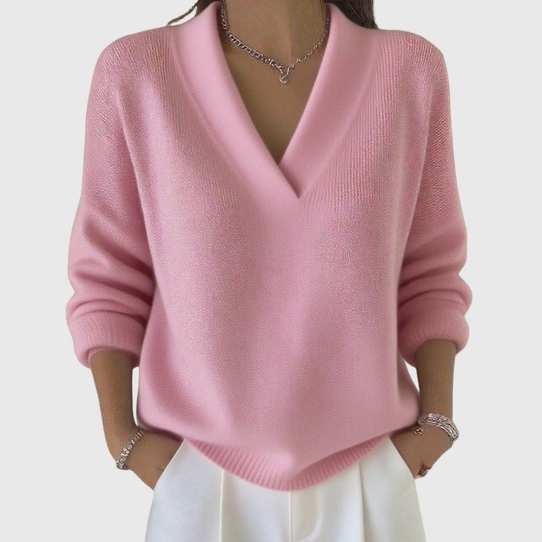 Faye | Relaxed Soft V-Neck Sweater