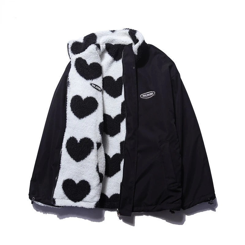 Catherine | Reversible Heart-Pattern Coat