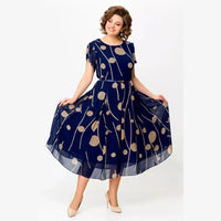 Navy Polka Dot