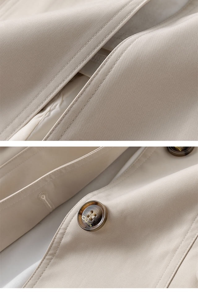 Whitney | Tailored Button-Front Trench Coat