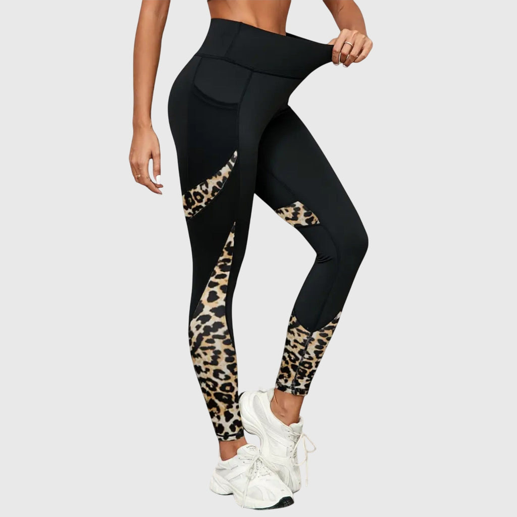 Jamie | High-Waisted Leopard Print Workout Pants