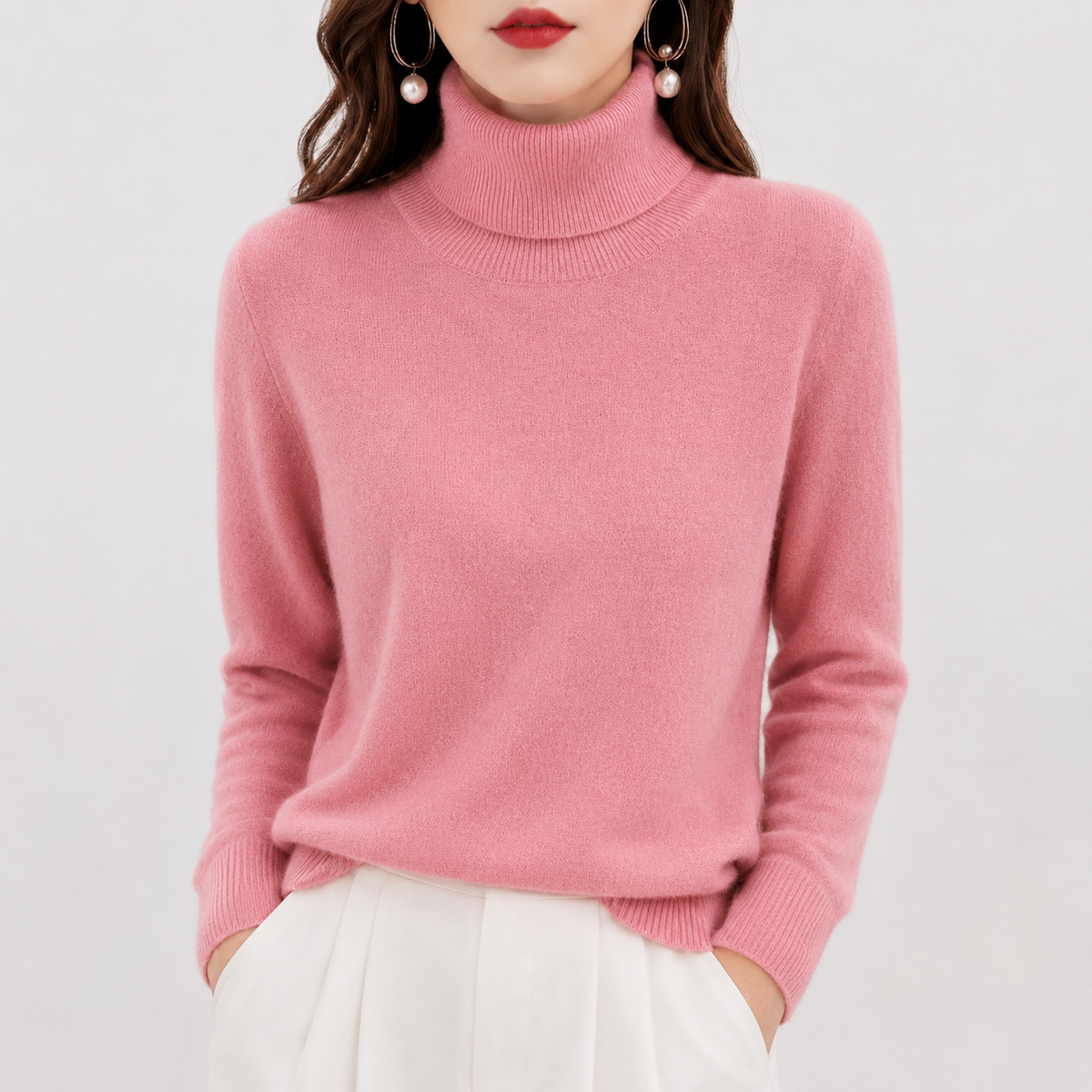 Amara | Cashmere Mock-Neck Sweater