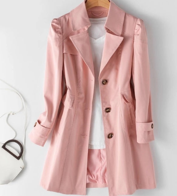 Whitney | Tailored Button-Front Trench Coat