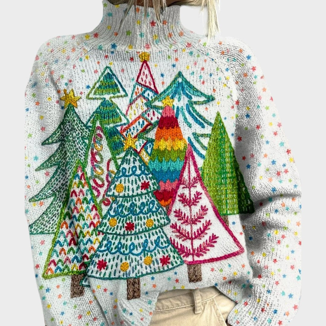 Marcia | Artistic Knit Turtleneck Sweater