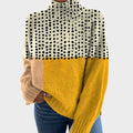 Estelle | Artistic Print Turtleneck Sweater