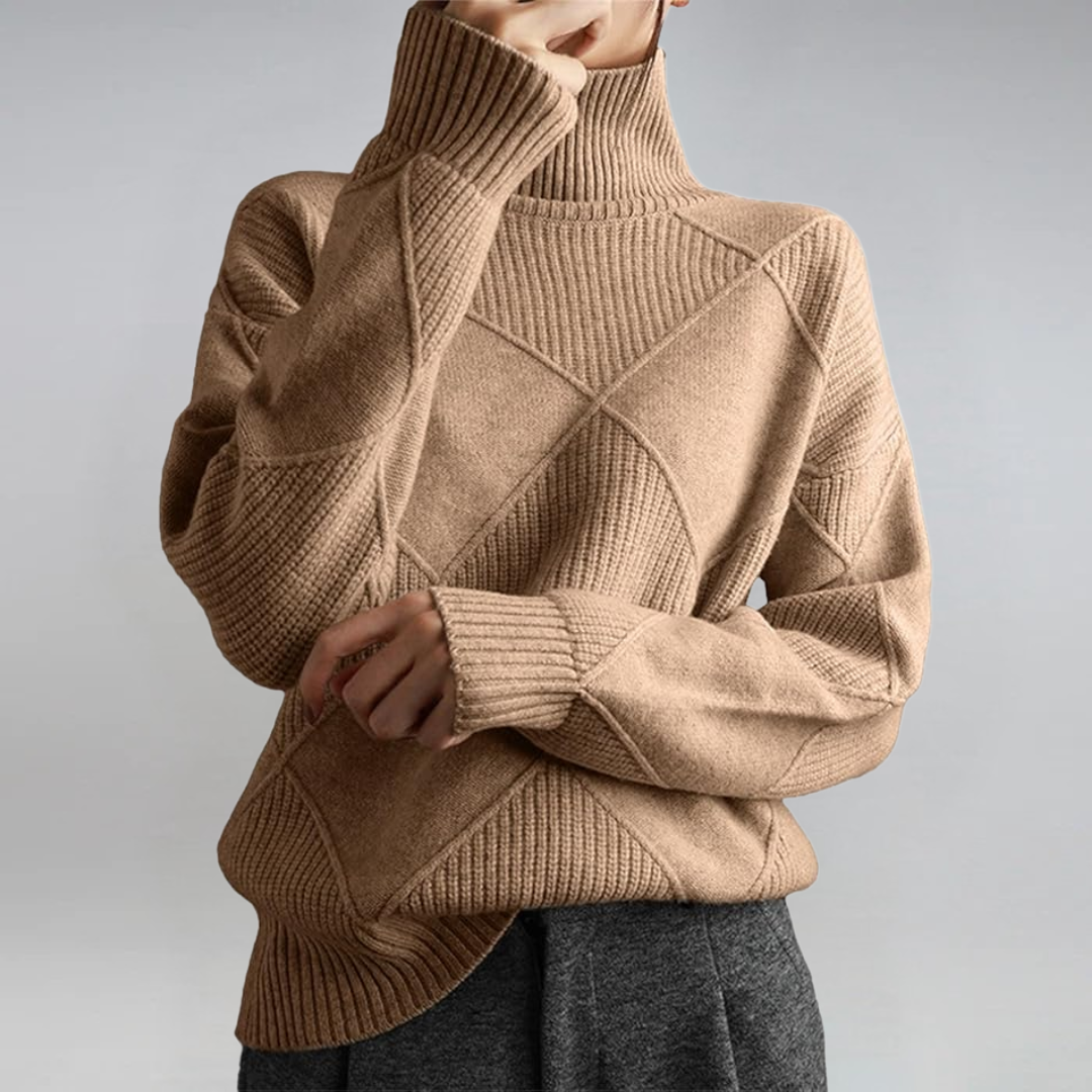 Lauren | Luxurious Cashmere Mock-Neck Sweater