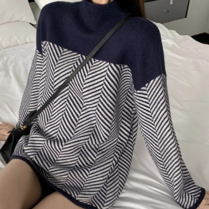 Friederike | Patterned Cable-Knit Sweater