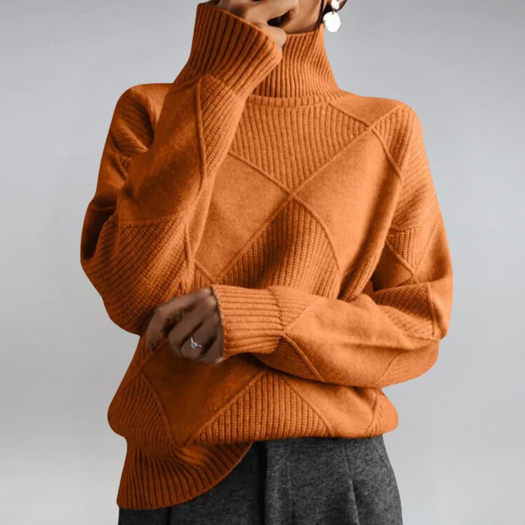 Lauren | Luxurious Cashmere Mock-Neck Sweater