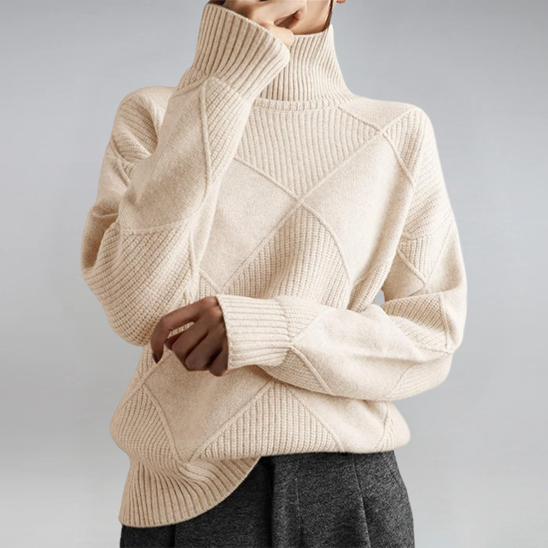 Lauren | Luxurious Cashmere Mock-Neck Sweater
