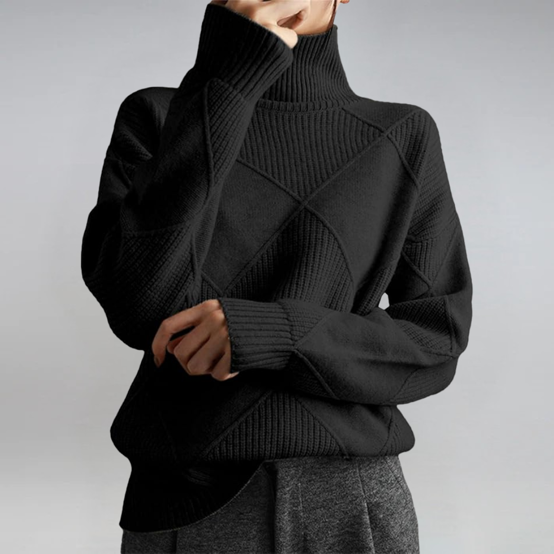 Lauren | Luxurious Cashmere Mock-Neck Sweater