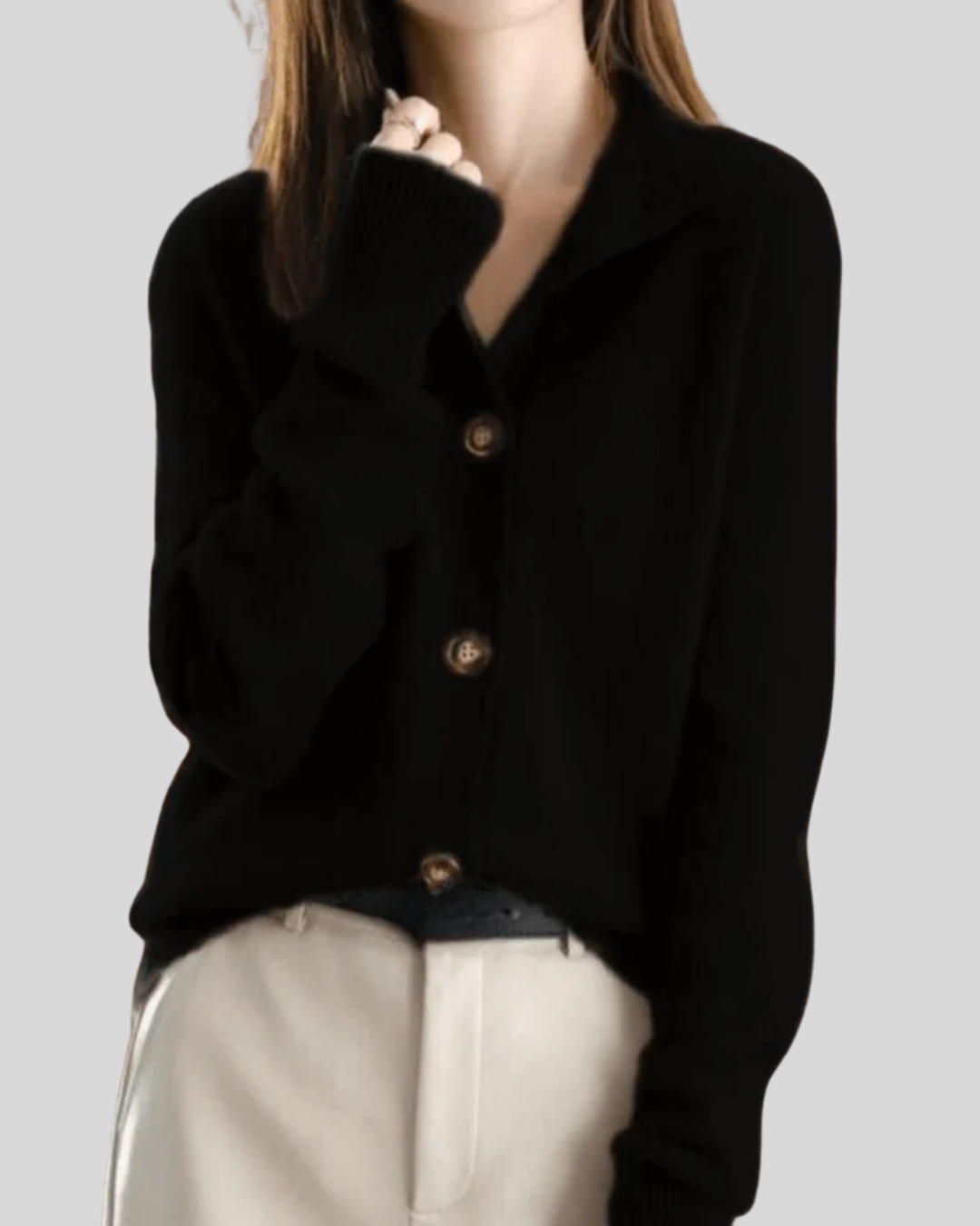 Claire | Retro Cashmere Cardigan