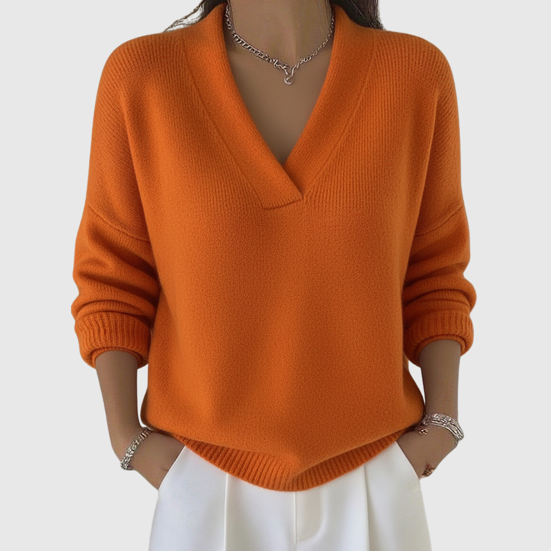 Faye | Relaxed Soft V-Neck Sweater