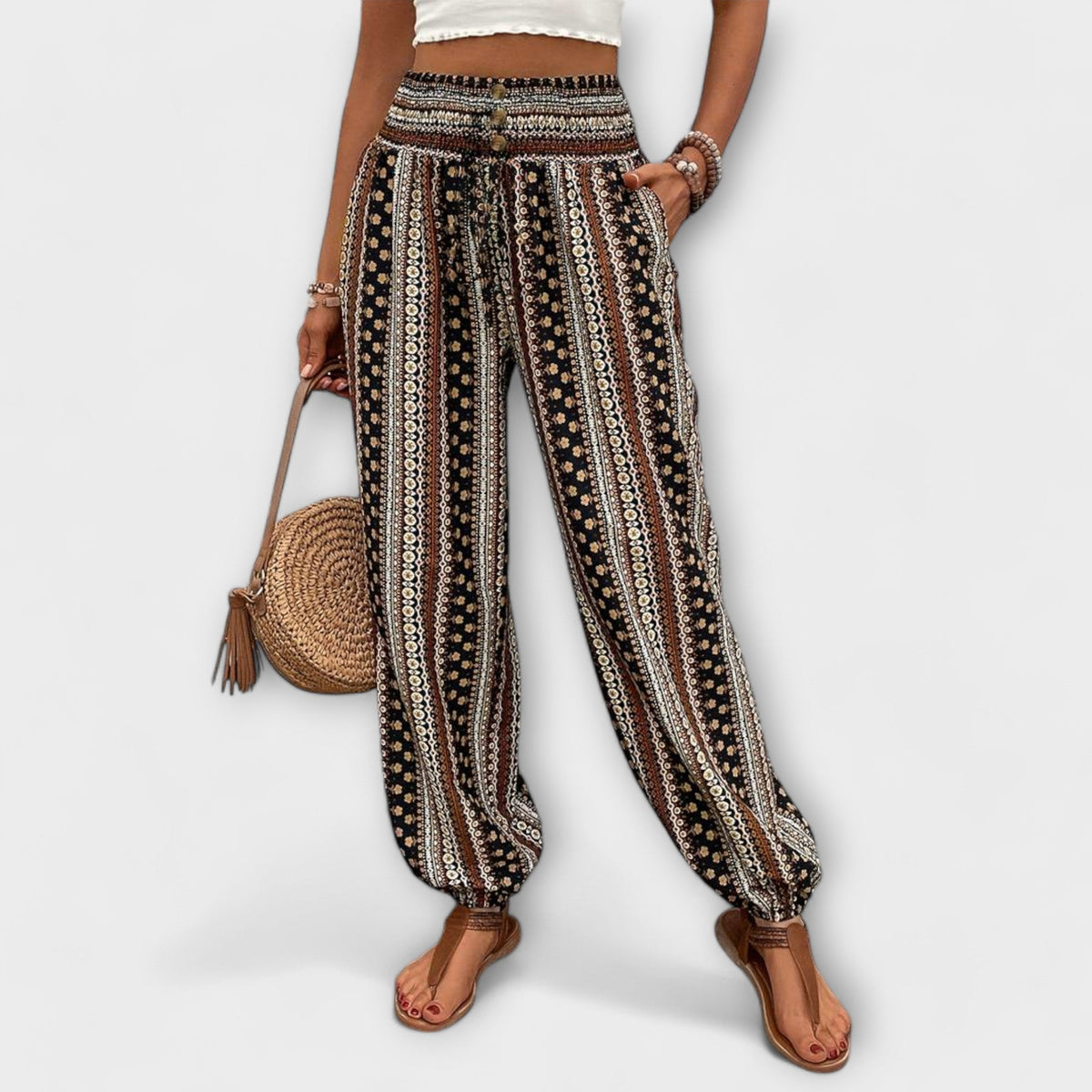 Jamie | Ethnic Graphic Pants