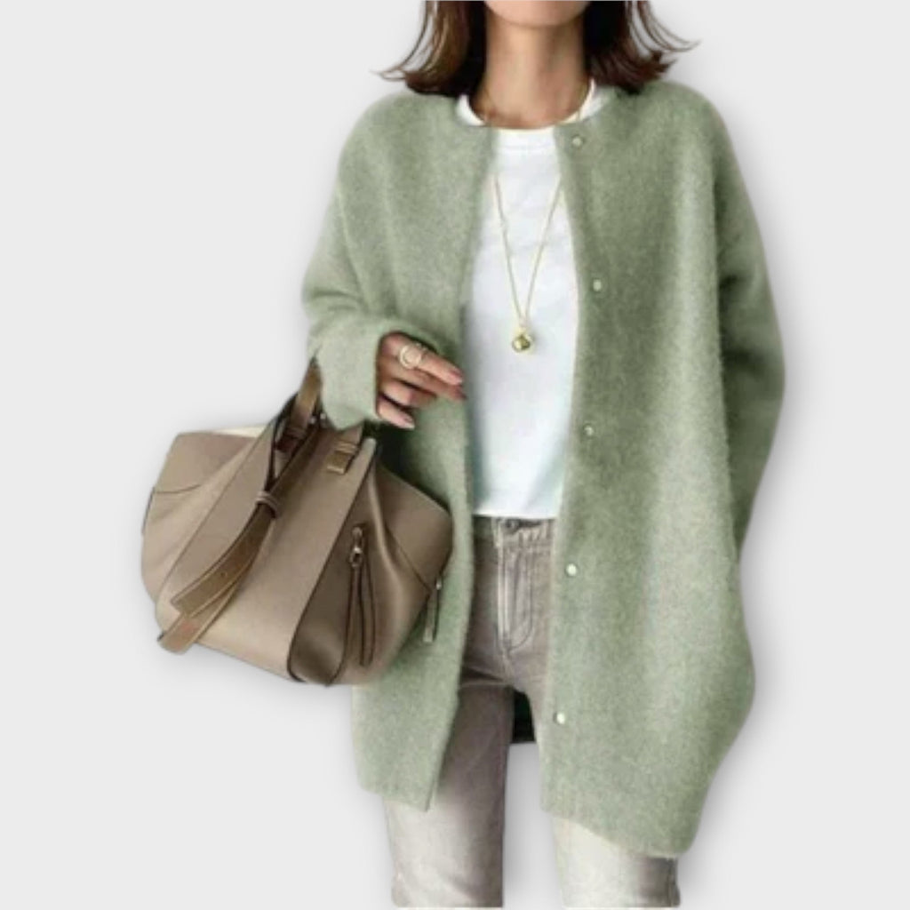 Rebecca | Oversized Snap-Front Cardigan