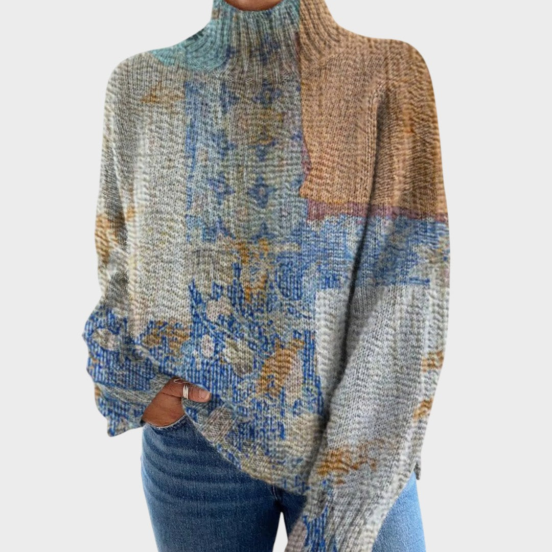 Noreen | Art Knit Turtleneck Sweater