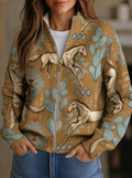 Perpetua | Desert Print Zip Cardigan