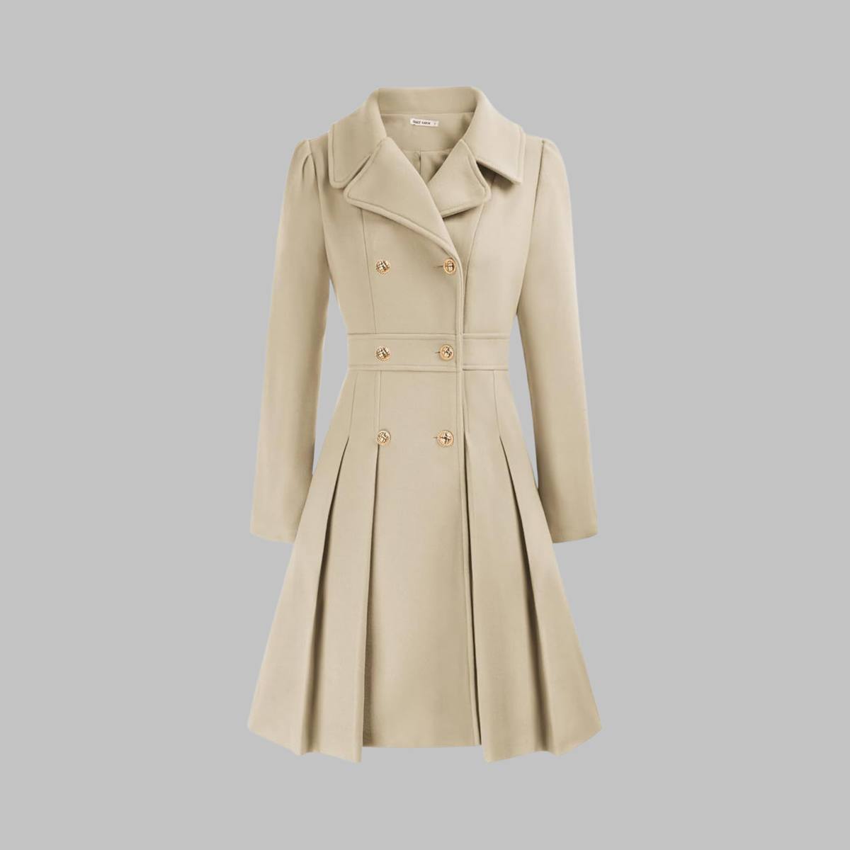Dami - Elegant Double-Breasted Long-Sleeve Coat
