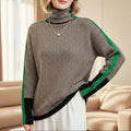 Eleanor | Luxe Herringbone Mock-Neck Sweater