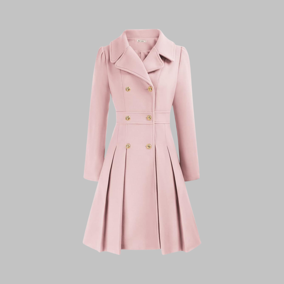 Dami - Elegant Double-Breasted Long-Sleeve Coat