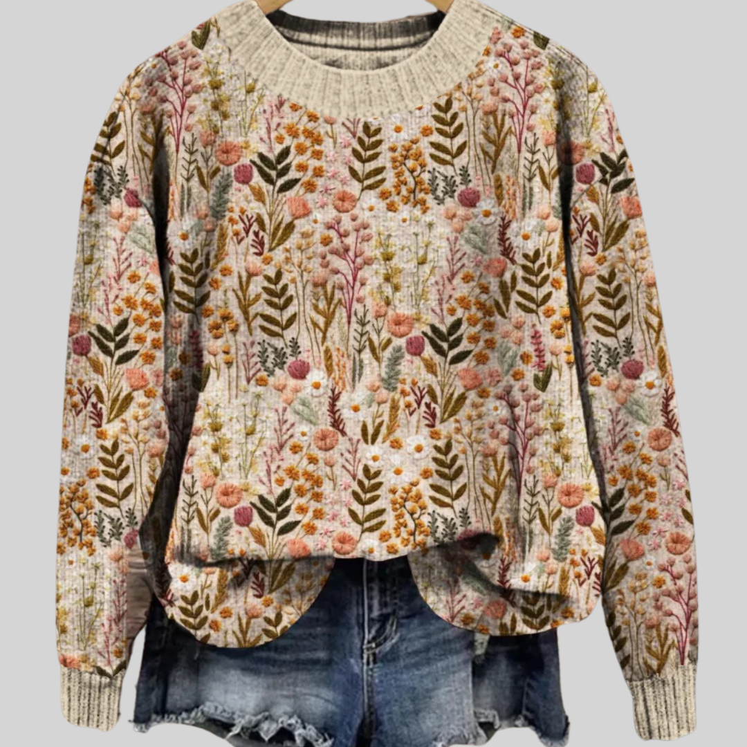 Marion | Soft Floral-Knit Sweater