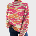 Priscilla | Artistic Print Turtleneck Sweater