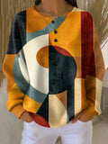 Lærke | Geometric Pattern Waffle Knit Sweater