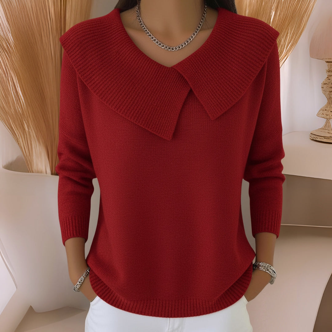 Jennifer | Soft-Collar Knit Sweater