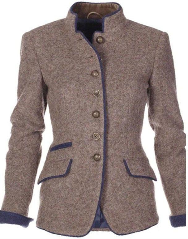 Stephanie | Stand-Collar Knit Cardigan
