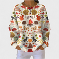 Béatrice | Cream Autumn Forest Sweater