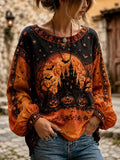 Cecilia | Halloween-Inspired Print Gothic Top