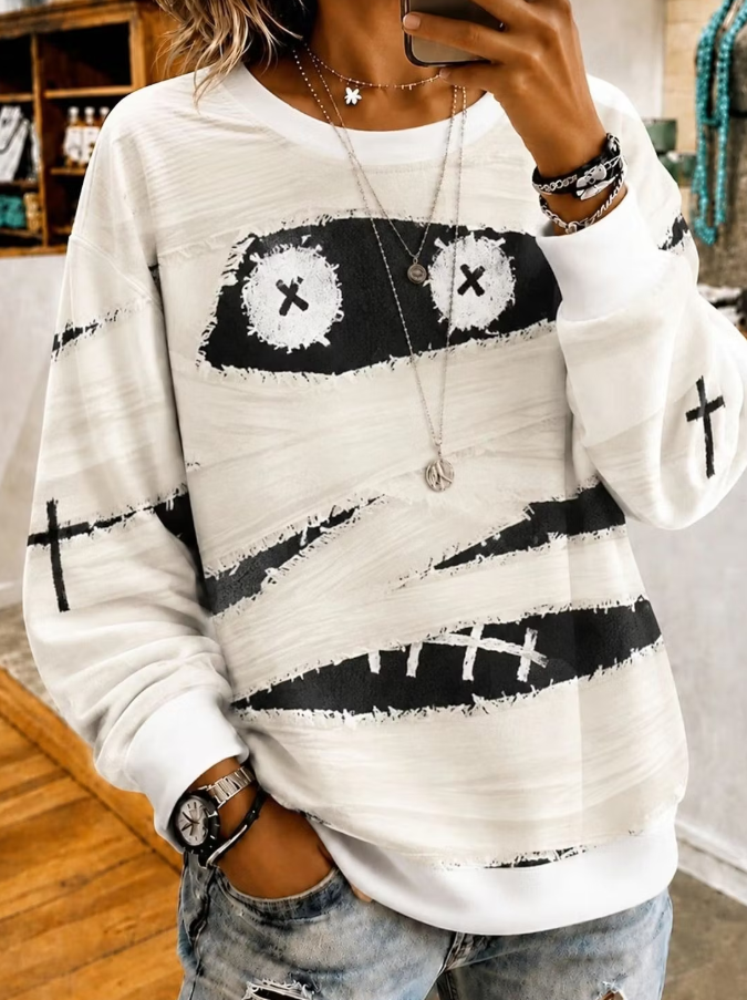 Margot | Halloween-Inspired Print Sweatshirt