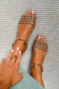 Flat Square-Toe Sandals