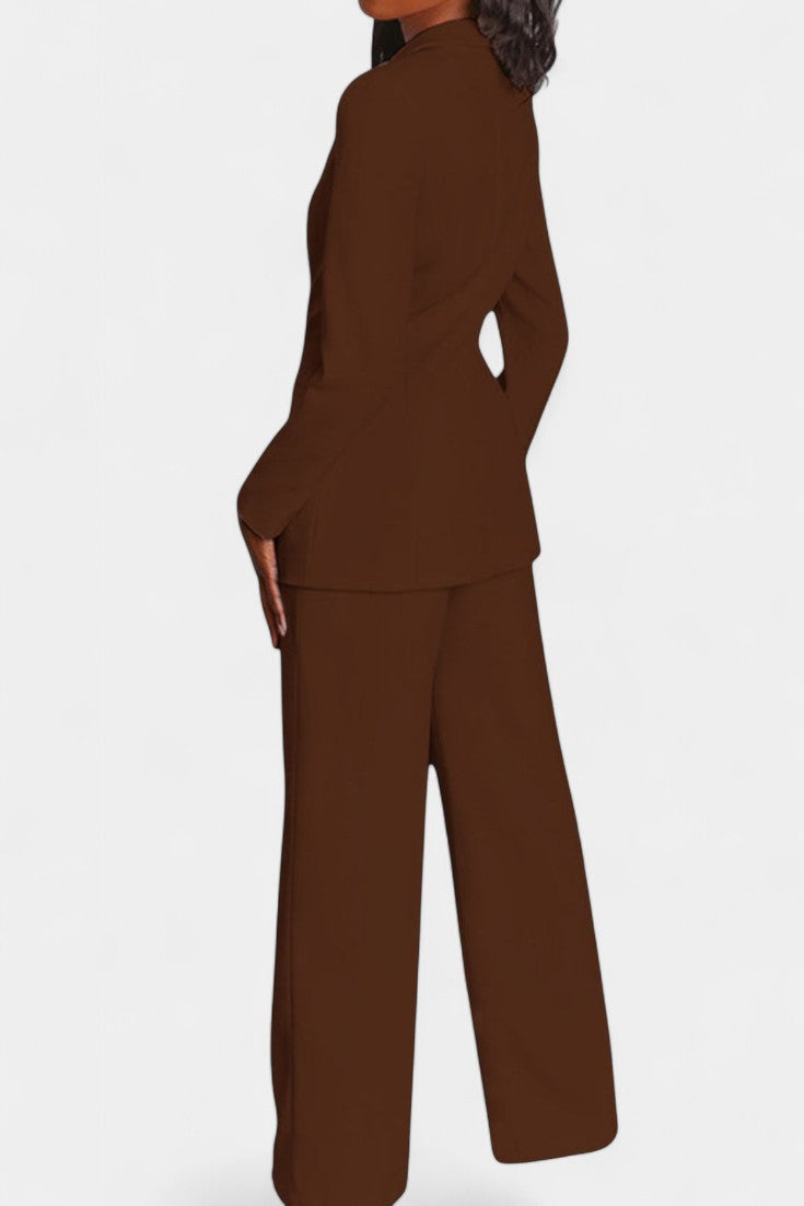 Marnie Blazer and High-Waisted Pants Ensemble