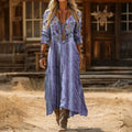 Lindsay - Casual Long Sleeve Dress Inspired by Vintage
