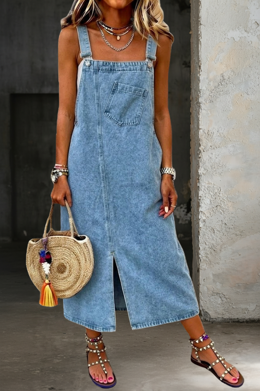 Selena | Casual Denim Strap Dress