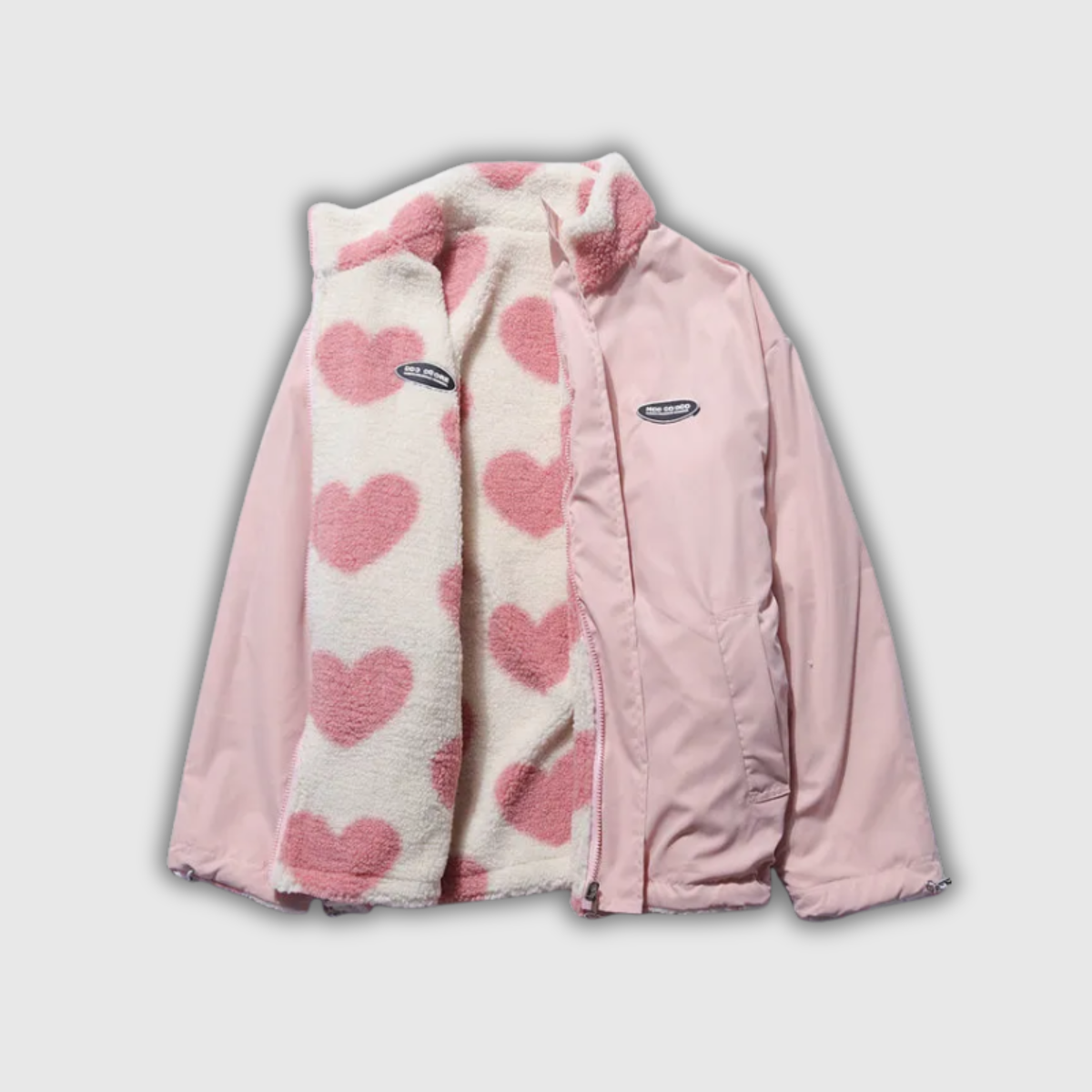 Catherine | Reversible Heart-Pattern Coat