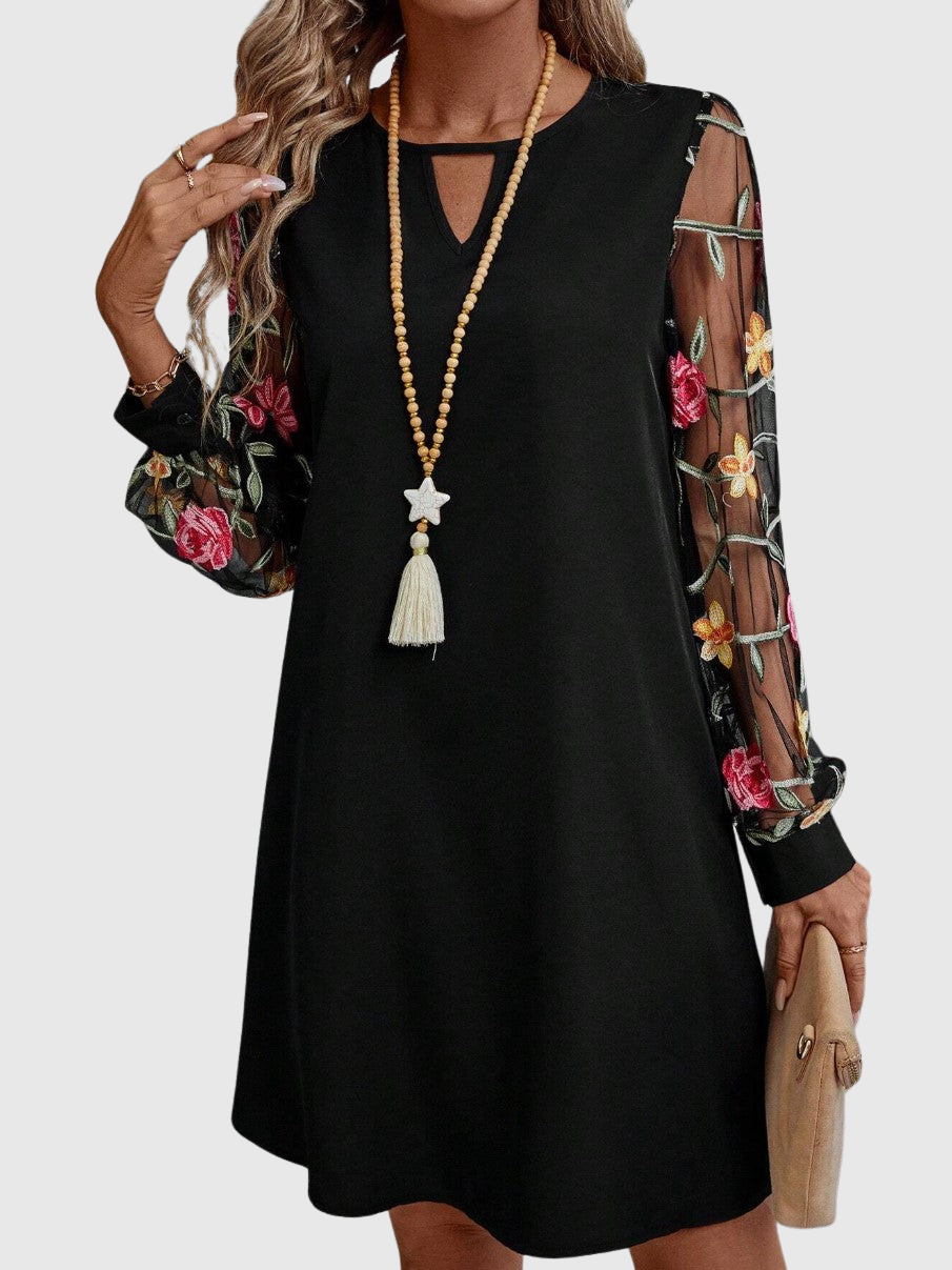 Jaia – Elegant V-Neck Floral Mini Dress