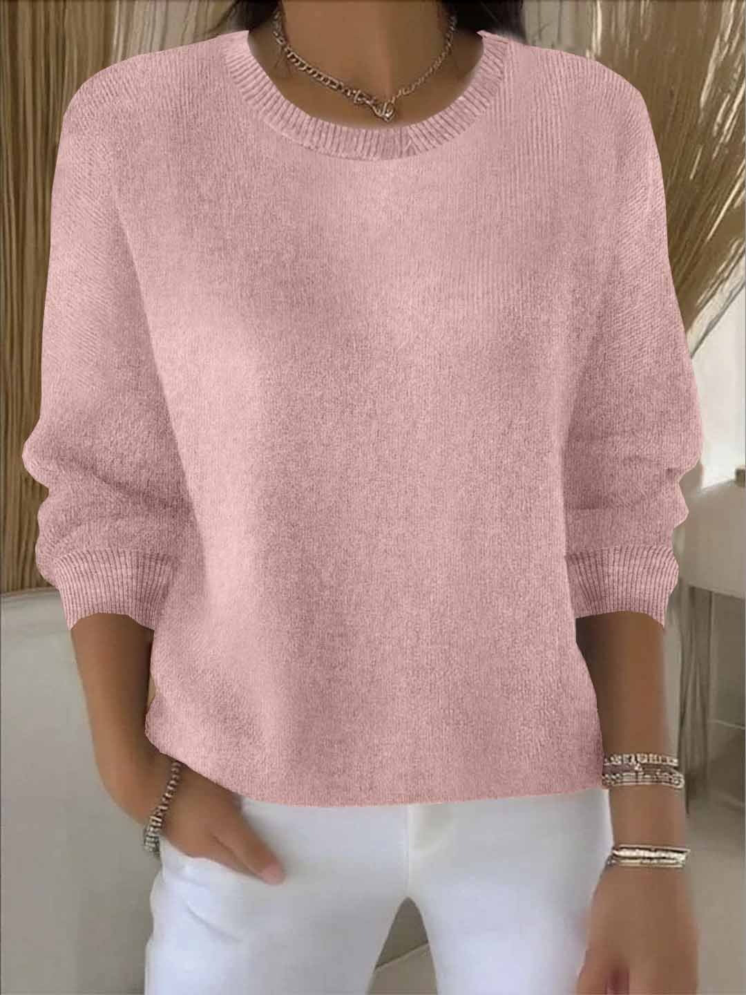 Talia | Pink Cozy Knit Sweater